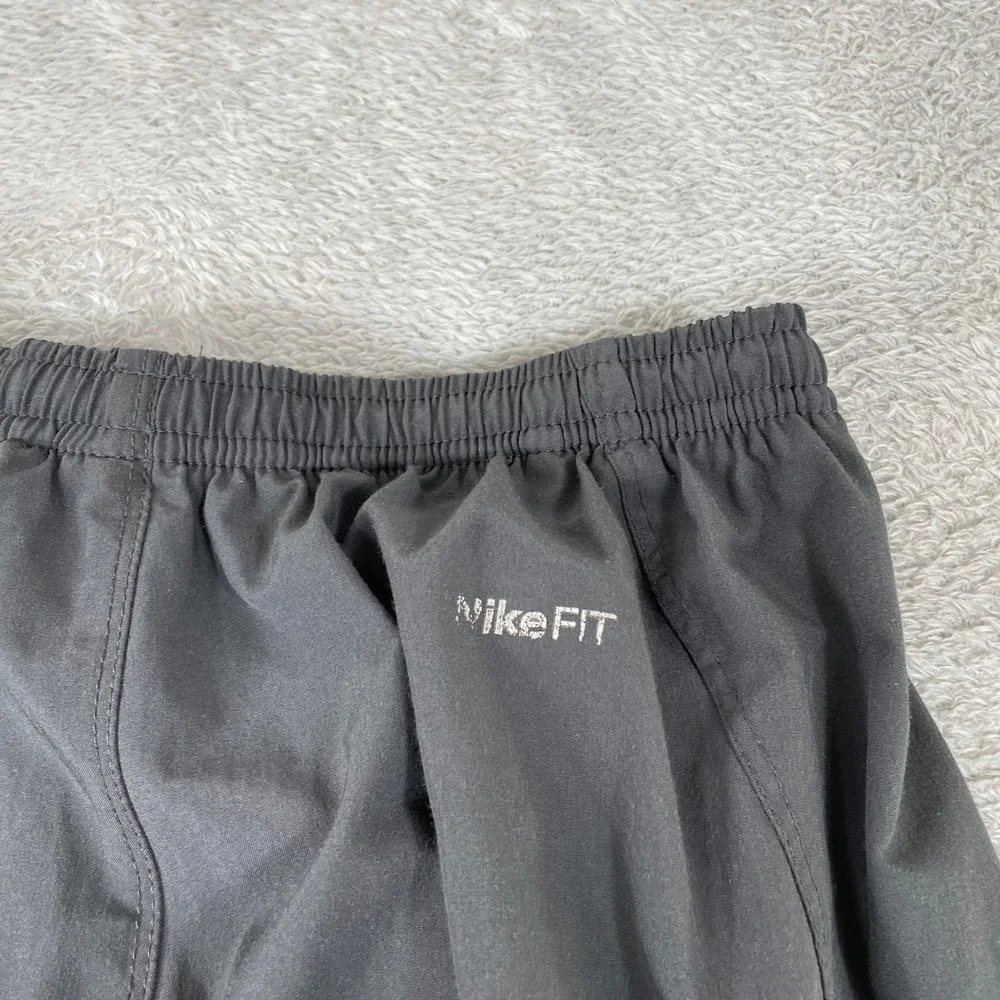 Nike Track Pants Mens Medium Gray Y2K Nike Fit Dry Zip Ankle Windbreaker Joggers